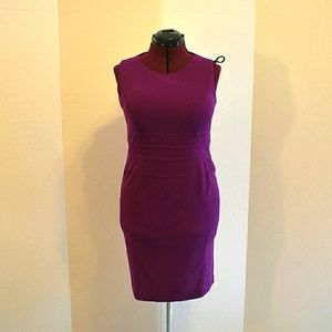 Jones Studio purple knee-length pencil dress.